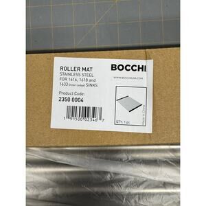 Bocchi 2350 004 Stainless Steel with Black Edging Roller Mat For Fireclay Sinks